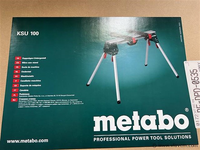 Onderstel, metabo - afbeelding 1 van  1
