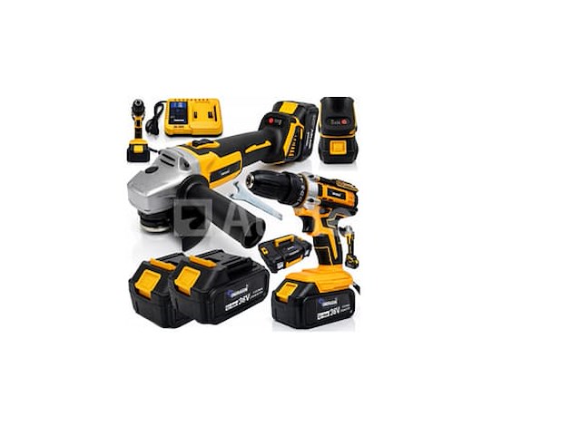 Ondragon accubus- en driverkit, 2 x 36 v draadloze slijpmachine in een doos - afbeelding 2 van  3