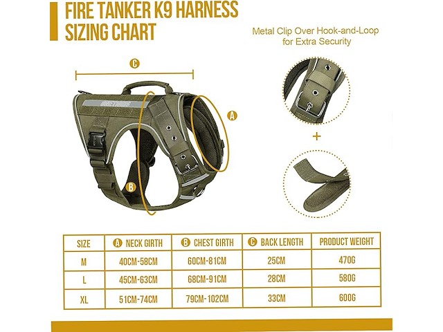 Onetigris tactical hondentuig xl groen - afbeelding 5 van  5