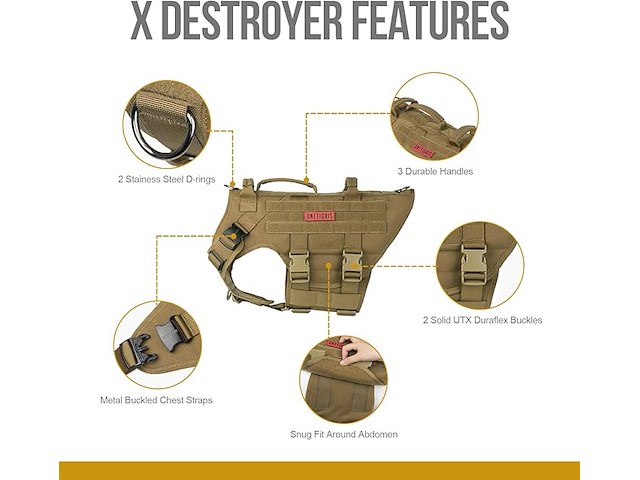 Onetigris x destroyer tactisch hondentuig - afbeelding 2 van  4