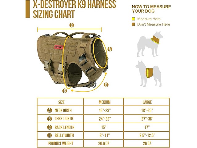 Onetigris x destroyer tactisch hondentuig - afbeelding 3 van  4
