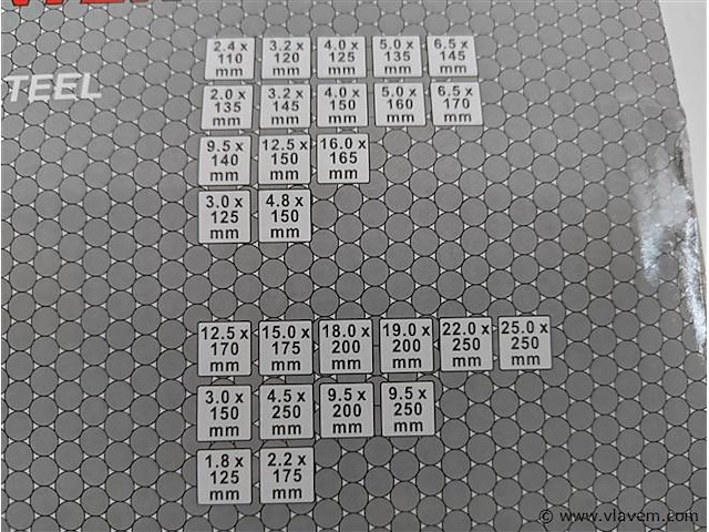 Ongebruikt stahlkaiser 16- en 12-delige beitelset carbon staal - afbeelding 8 van  10