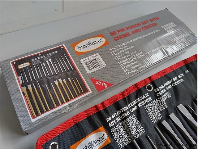 Ongebruikt stahlkaiser 16- en 12-delige beitelset carbon staal - afbeelding 9 van  10