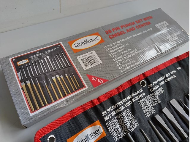 Ongebruikt stahlkaiser 16- en 12-delige beitelset carbon staal - afbeelding 9 van  10