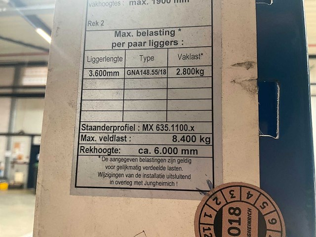 Ongeveer 37 lopende meter palletstelling - afbeelding 9 van  17