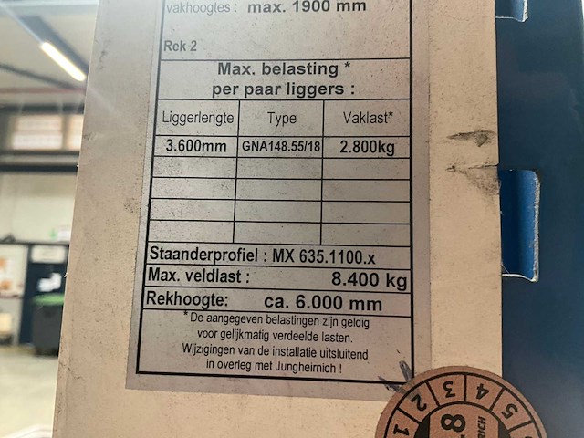 Ongeveer 37 lopende meter palletstelling - afbeelding 14 van  21