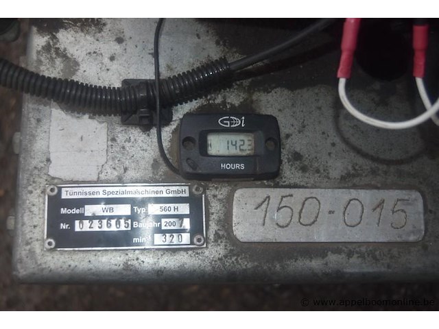 Onkruidborstel, tünnissen, wb 560 h, met honda gx 160 motor, 142.3 draaiuren, werking niet gekend - afbeelding 3 van  4