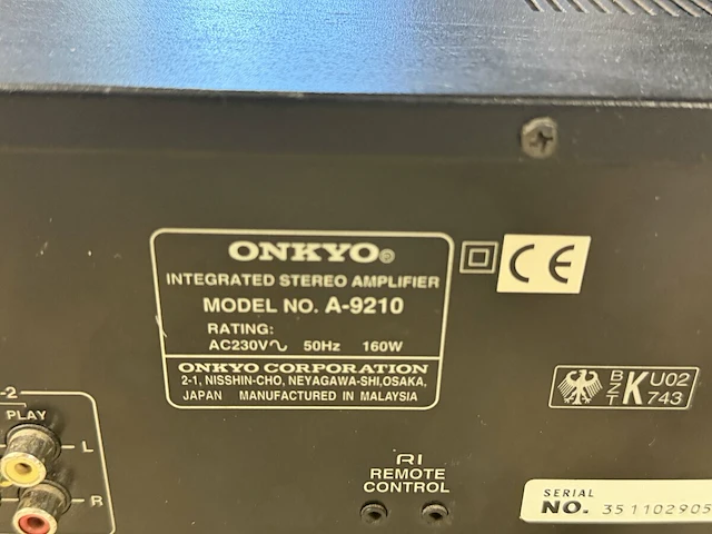 Onkyo amplifier - afbeelding 3 van  3