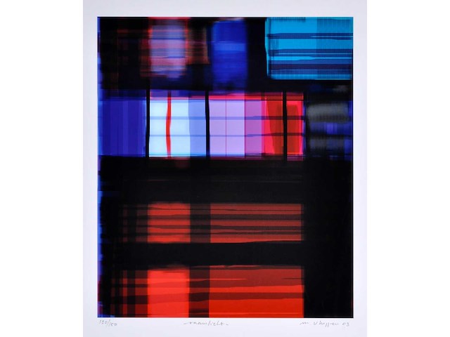 Onleesbaar gesigneerd - raamlicht - zeefdruk - afbeelding 1 van  6