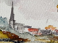 Onleesbaar getekend - aquarel - ingelijst - afbeelding 7 van  10