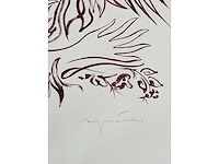 Onleesbaar getekend - kleurenzeefdruk - vanaf 1 euro - afbeelding 5 van  6