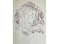 Onleesbaar getekend - kleurenzeefdruk - afbeelding 2 van  6