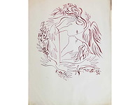 Onleesbaar getekend - kleurenzeefdruk - afbeelding 3 van  6