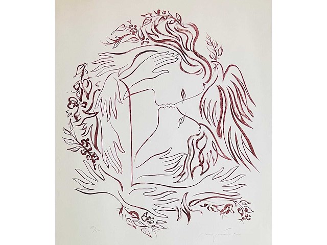 Onleesbaar getekend - kleurenzeefdruk - afbeelding 4 van  6