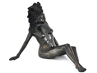 Onleesbaar getekend ig - bronzen sculptuur - afbeelding 1 van  8