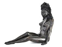 Onleesbaar getekend ig - bronzen sculptuur - afbeelding 3 van  8