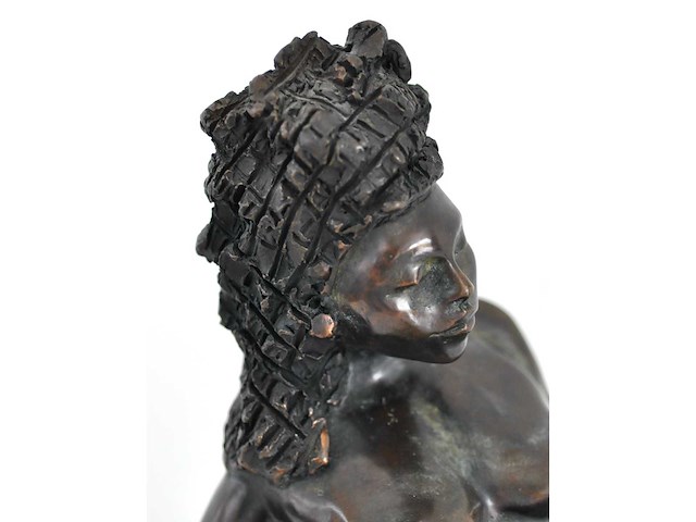 Onleesbaar getekend ig - bronzen sculptuur - afbeelding 5 van  8