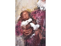 Onleesbaar signatuur - gemengde techniek - acryl op papier - afbeelding 6 van  7