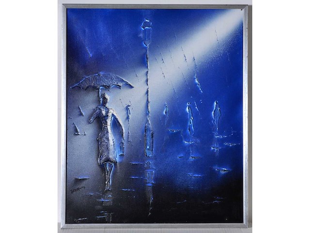 Onleesbaar signatuur - paris - mixed media op doek - 50x60 cm - 1982 - afbeelding 1 van  11