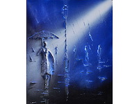 Onleesbaar signatuur - paris - mixed media op doek - 50x60 cm - 1982 - afbeelding 2 van  11