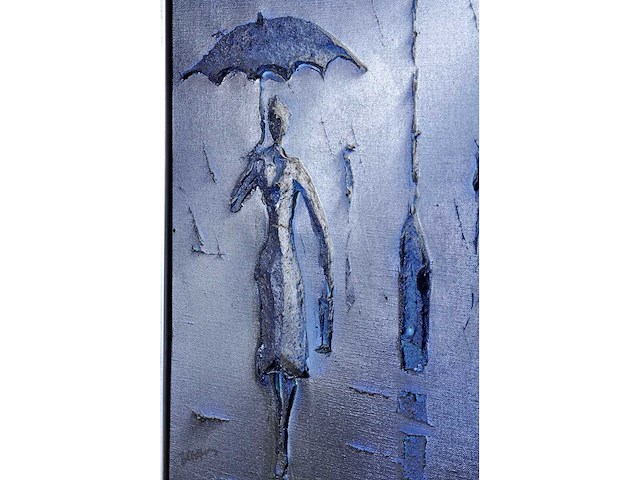 Onleesbaar signatuur - paris - mixed media op doek - 50x60 cm - 1982 - afbeelding 9 van  11