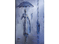 Onleesbaar signatuur - paris - mixed media op doek - 50x60 cm - 1982 - afbeelding 9 van  11