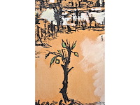 Onleesbaar signatuur - stadszicht - gemengde techniek - afbeelding 6 van  8