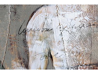 Onleesbaar signatuur - tweeluik - gemengde techniek op doek - afbeelding 4 van  6