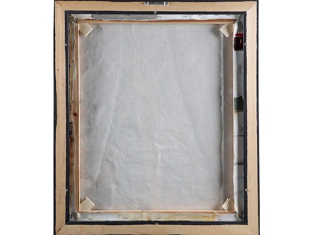 Onleesbaar signatuur - tweeluik - gemengde techniek op doek - afbeelding 5 van  6