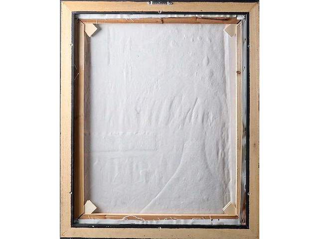 Onleesbaar signatuur - tweeluik - gemengde techniek op doek - afbeelding 6 van  6