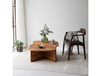 Onregelmatig gevormde houten salontafel - kastanje - afbeelding 5 van  7