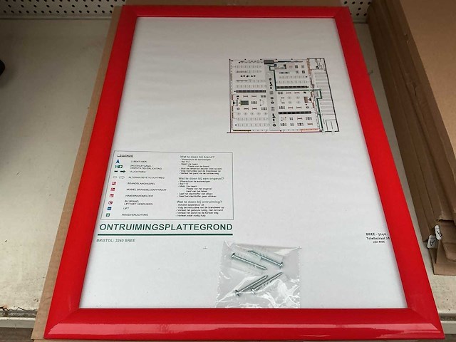 Ontruimings plattegrond bord (7x) - afbeelding 1 van  2