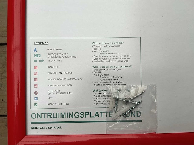 Ontruimingsplan muurkader (7x) - afbeelding 3 van  3