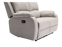 Ontspan 2-zits bank in lichtgrijze microvezel - afbeelding 7 van  7