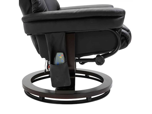 Ontspan fauteuil met massagefunctie, voetsteun, leunfunctie, kunstleer - afbeelding 5 van  8