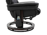 Ontspan fauteuil met massagefunctie, voetsteun, leunfunctie, kunstleer - afbeelding 5 van  8