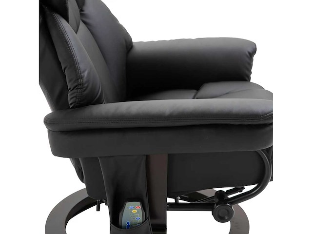 Ontspan fauteuil met massagefunctie, voetsteun, leunfunctie, kunstleer - afbeelding 6 van  8