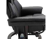 Ontspan fauteuil met massagefunctie, voetsteun, leunfunctie, kunstleer - afbeelding 6 van  8