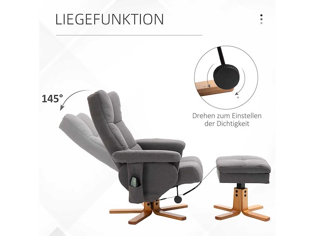 Ontspannende fauteuil met voetensteun, opbergruimte - afbeelding 5 van  6