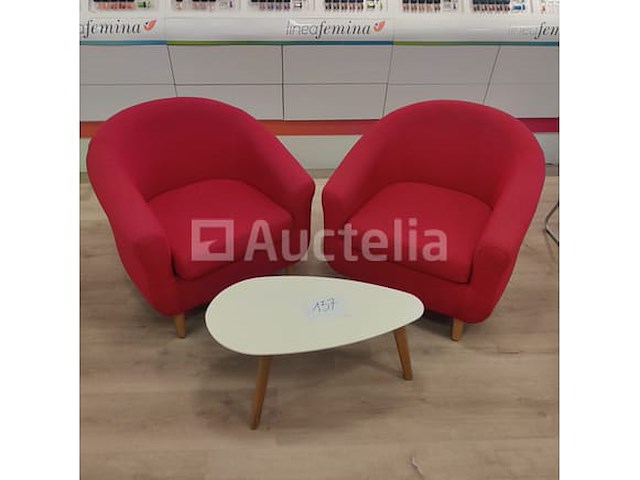 Ontvangstruimte: 2 fauteuils en salontafel - afbeelding 4 van  4