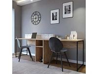 Ontwerpbureau volledig gemaakt van melamine met een eikenhouten afwerking - afbeelding 8 van  10