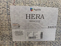 Oosters vloerkleed met blauw en goudkleurig medaillonpatroon 230x170 cm, beige vloerkleed ayyildiz hera shaggy 280x370 cm met geometrisch patroon - afbeelding 8 van  8