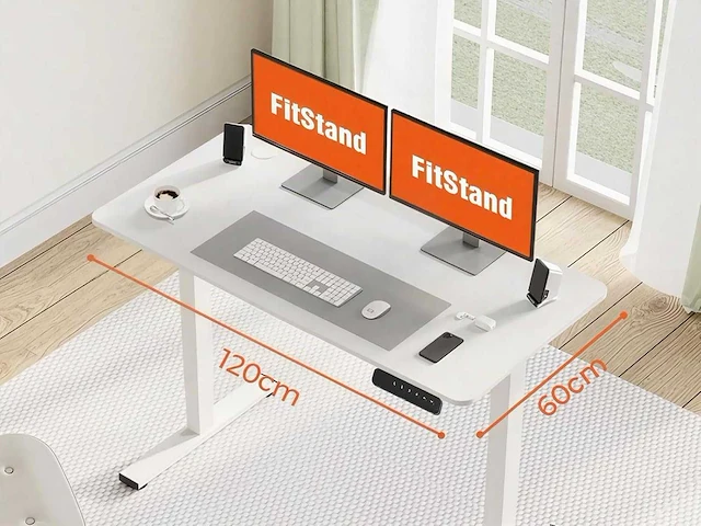 Op hoogte verstelbaar bureau met een blad van 120 x 60 cm - afbeelding 5 van  5