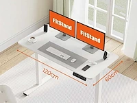 Op hoogte verstelbaar bureau met een blad van 120 x 60 cm - afbeelding 5 van  5