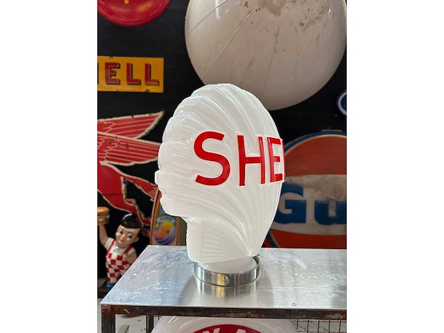 Opaline glazen schelpbol 44 cm - overige woonaccessoires - afbeelding 1 van  7