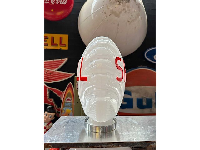 Opaline glazen schelpbol 44 cm - overige woonaccessoires - afbeelding 3 van  7