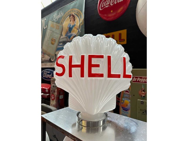 Opaline glazen schelpbol 44 cm - overige woonaccessoires - afbeelding 7 van  7