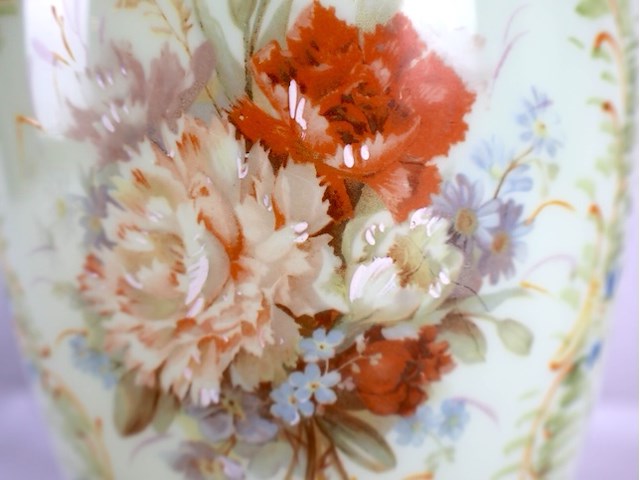 Opaline vaas handgeschilderd - afbeelding 3 van  7