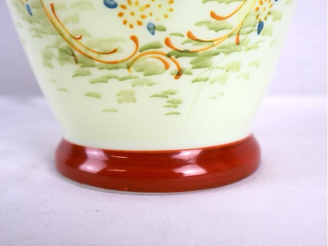 Opaline vaas handgeschilderd - afbeelding 4 van  7