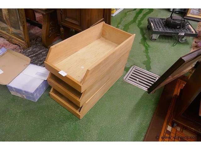 Opbergbak in hout - afbeelding 1 van  1